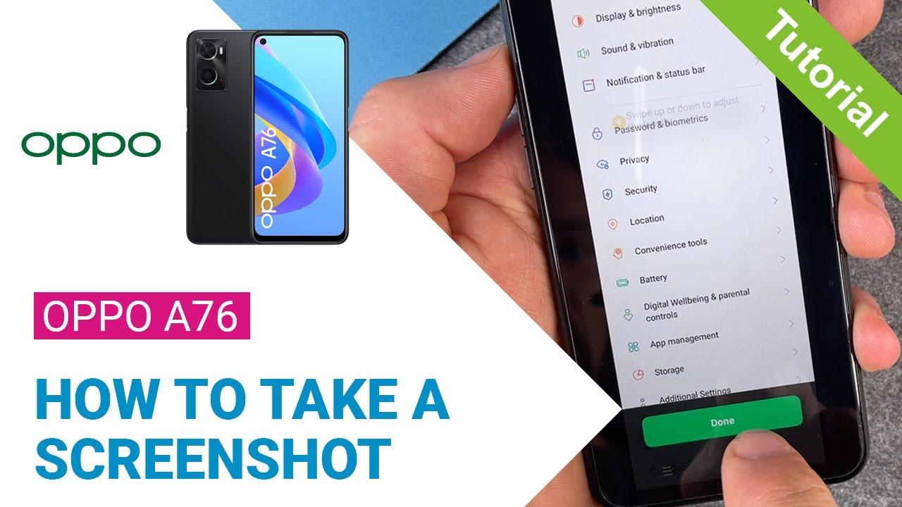 Oppo A76 - How to take a Screenshot &bull; 📱 &bull; 📸 &bull; 🖼 &bull; Tutorial