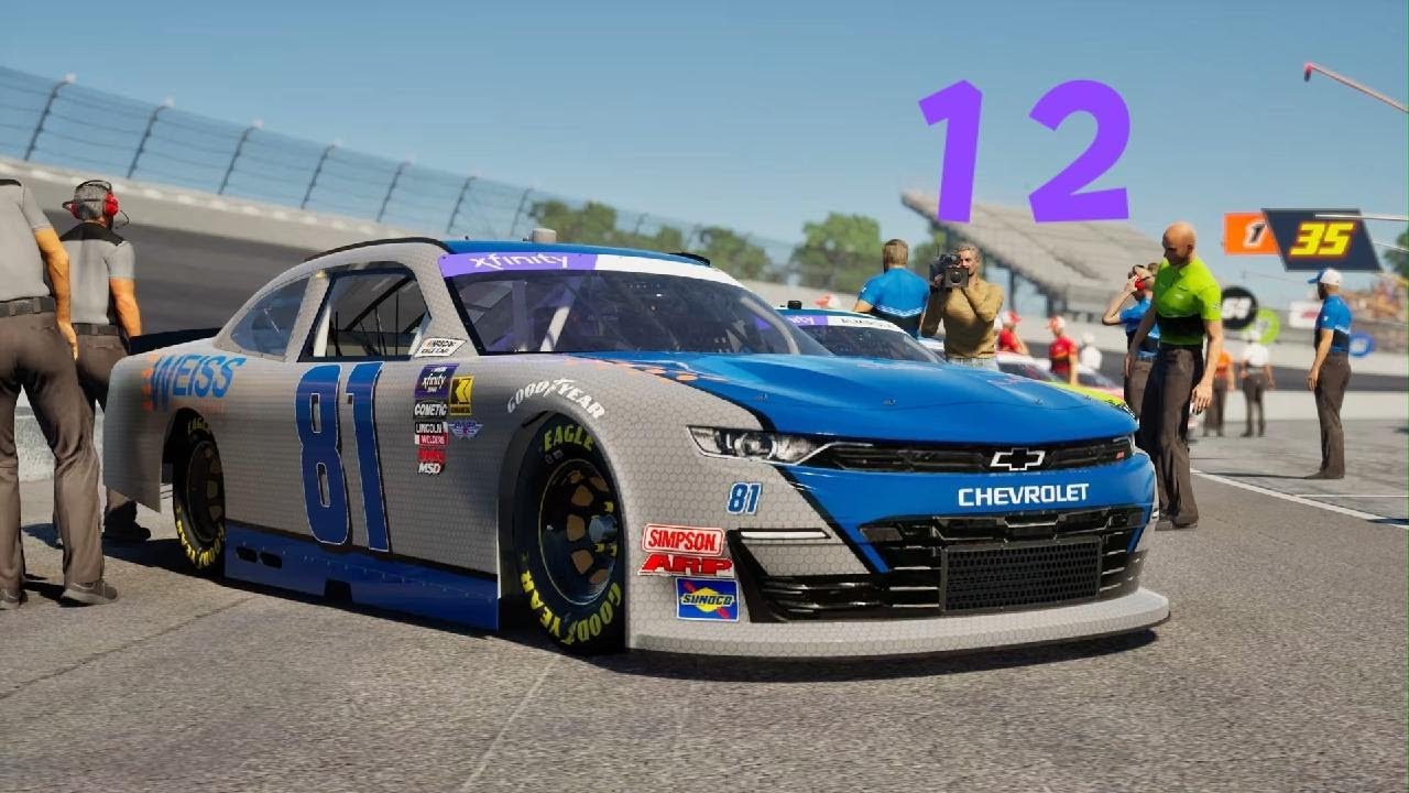 NASCAR 25 career MODE 12 we are on fire in the trucks and cars flying everywhere