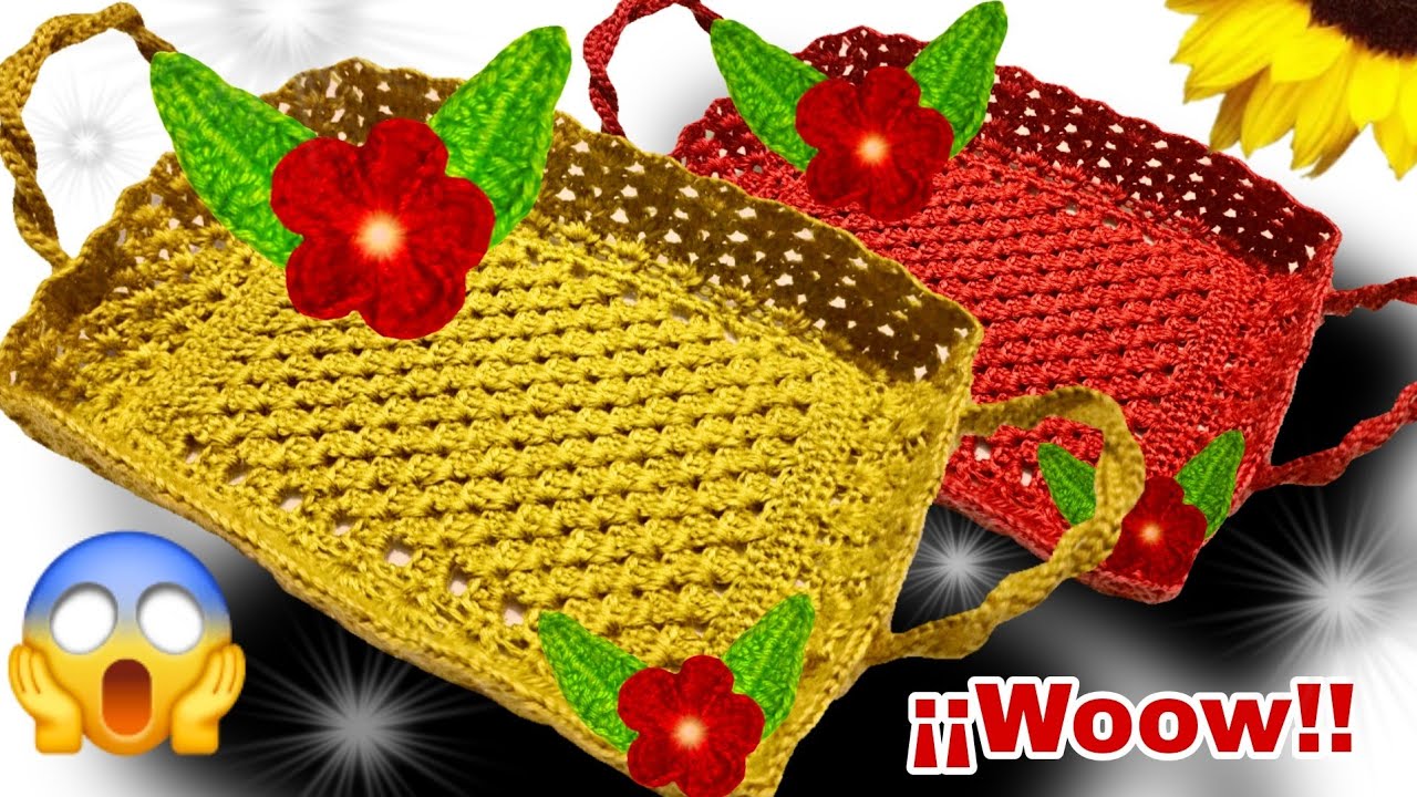 ⛔️ Woow!! La MEJOR Bandeja/CHAROLA Decorativa Para Tu MESA a Crochet (PASÓ A PASÓ) 😱