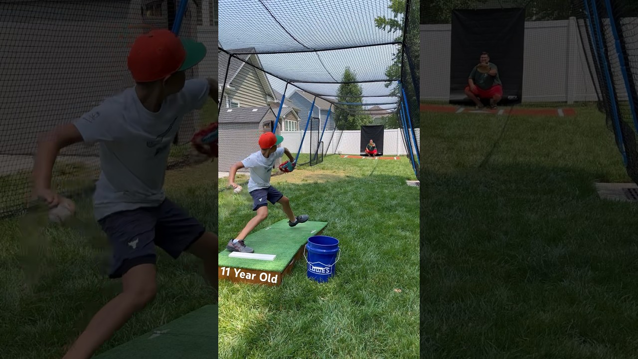 Pocket Radar - 11 Year Old Pitching Slomo #baseballpitcher