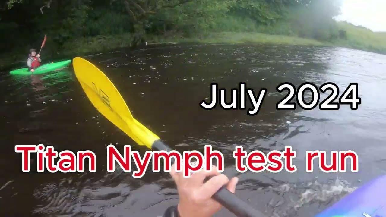 Kayaking river Ugie at high levels in Titan Nymph