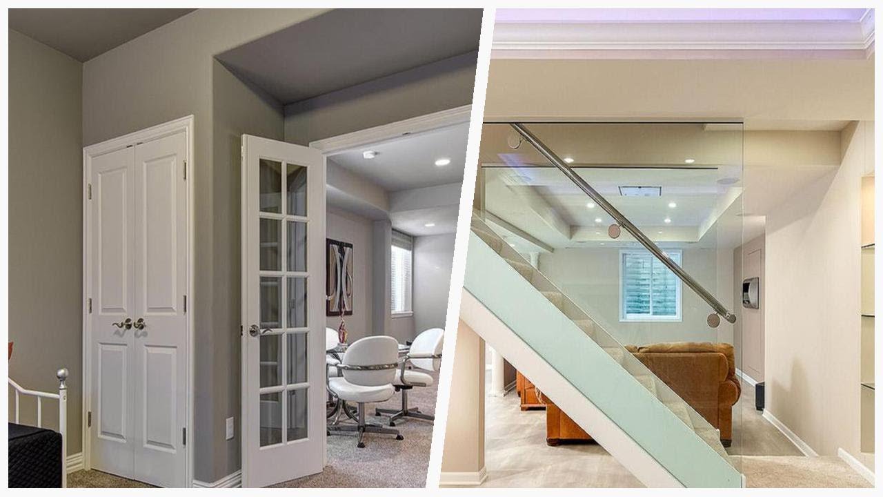 75 Mid-sized Beige Floor Basement Design Ideas You'll Love 🔴