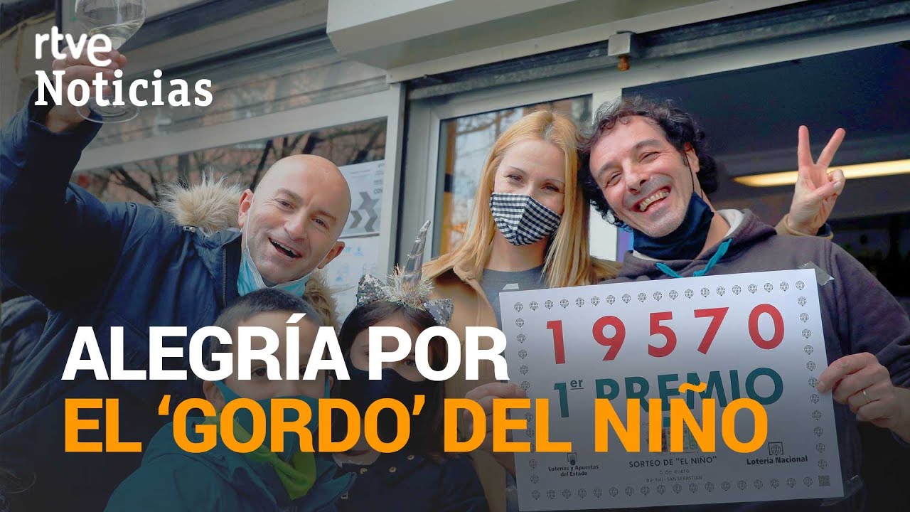 19.570, un PRIMER PREMIO de la LOTERIA del NIÑO muy repartido | RTVE Noticias