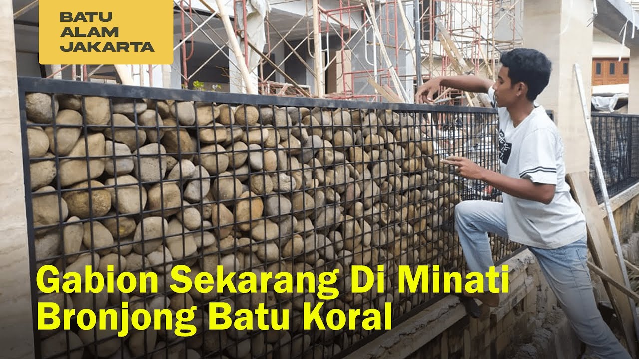 PAGAR PENYANGGA PAKAI GABION BATU ALAM [ BRONJONG BATU ALAM ]
