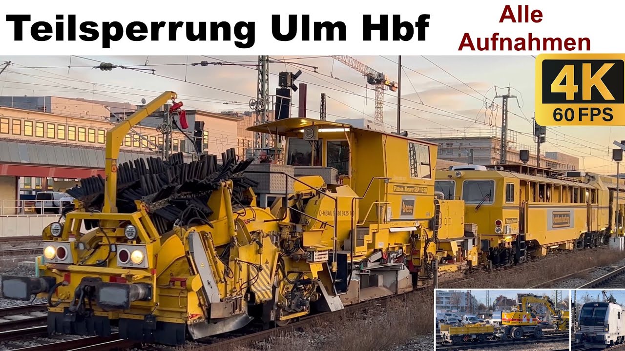 Teilsperrung Ulm Hbf Januar 2026: Alle Aufnahmen | 4K