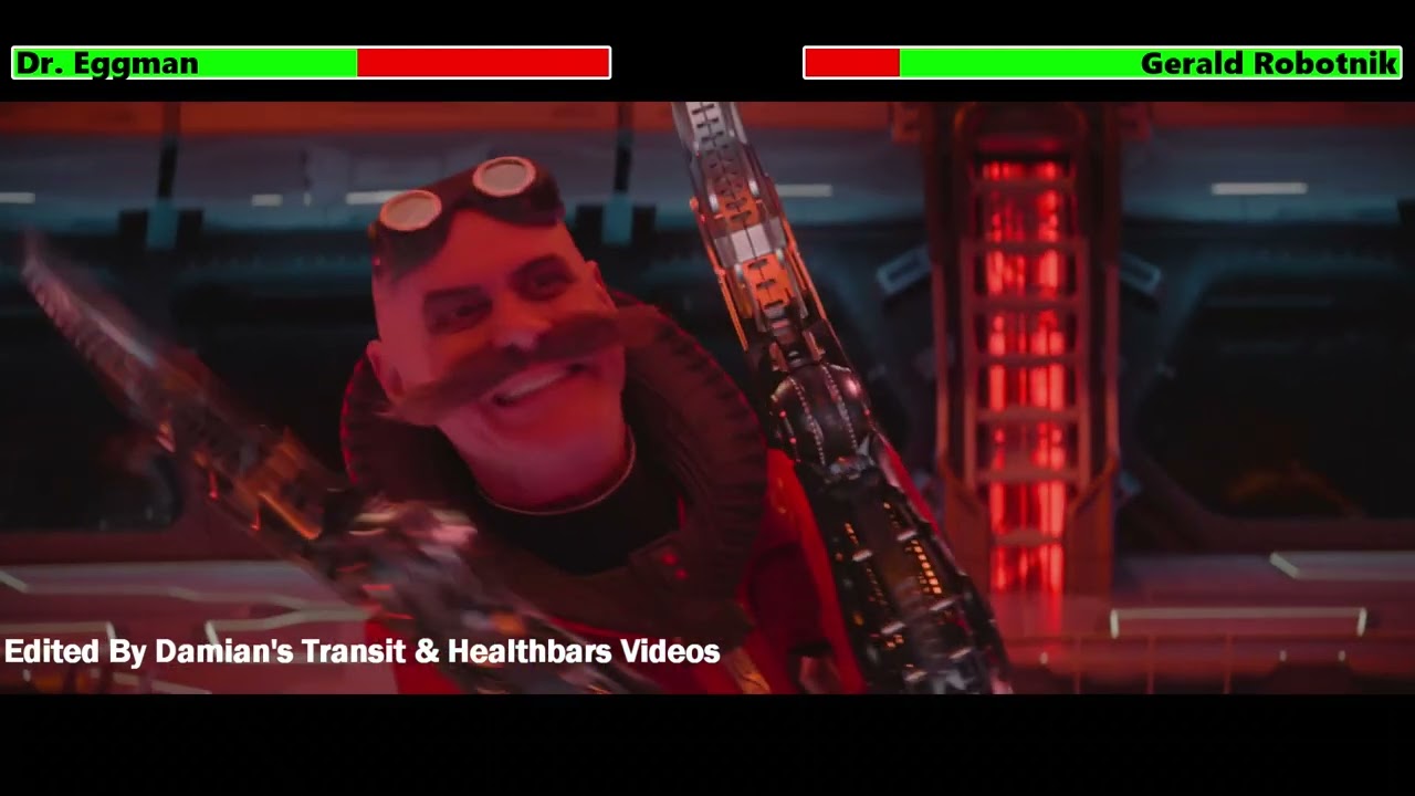 Dr. Eggman vs. Gerald Robotnik with healthbars
