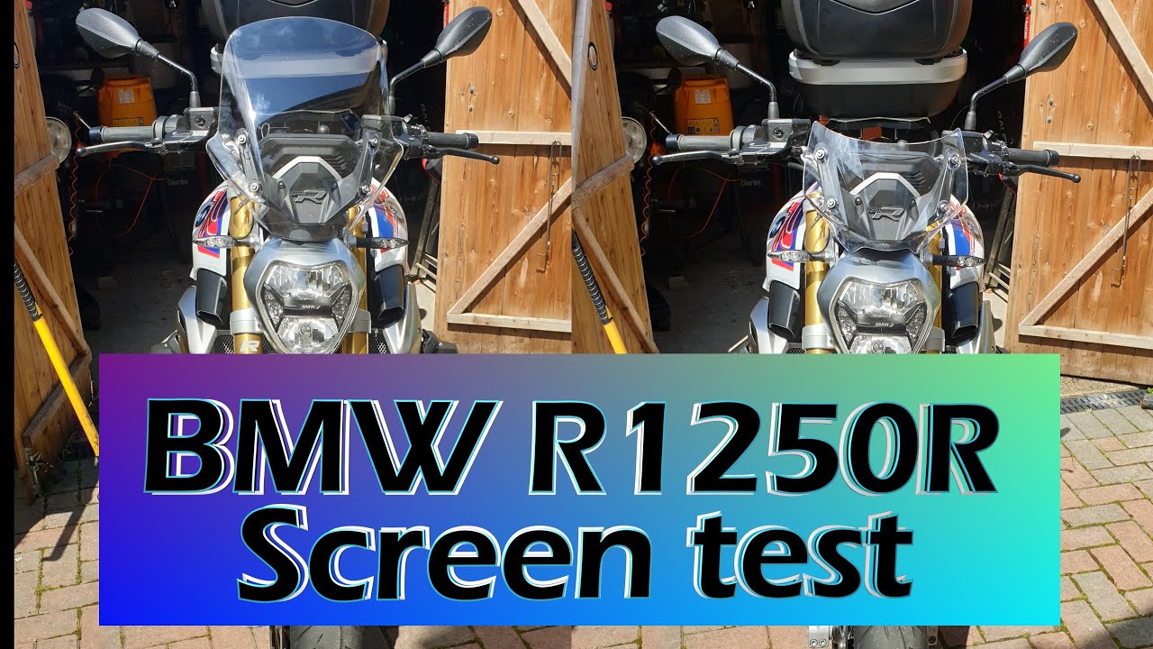 BMW R1250R Screen Test! Sport and Touring screen try-outs