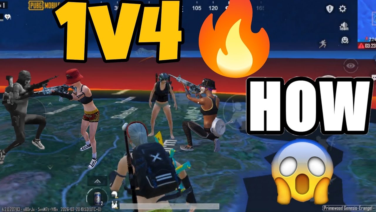 Pubg Mobile Insane 1v4🔥, How😱