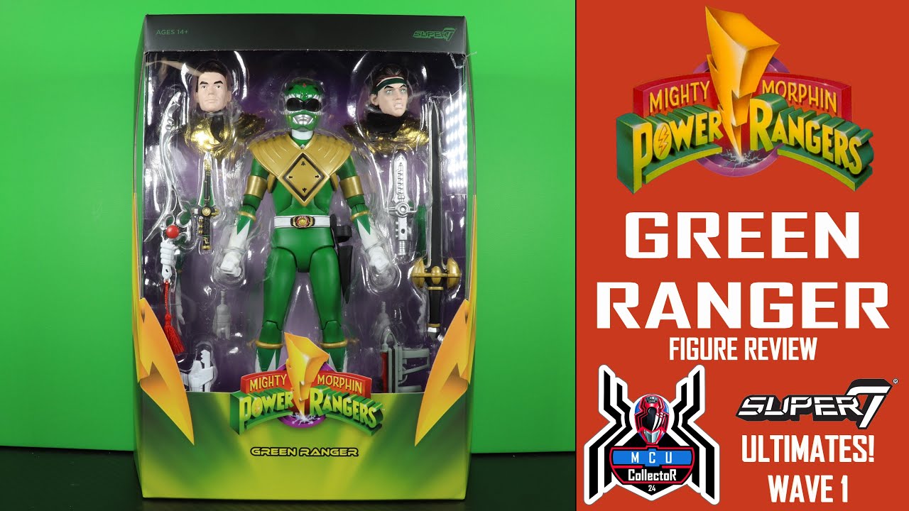 Super7 Ultimates Power Rangers GREEN RANGER JDF Tommy Mighty Morphin MMPR Wave 1 Figure Review