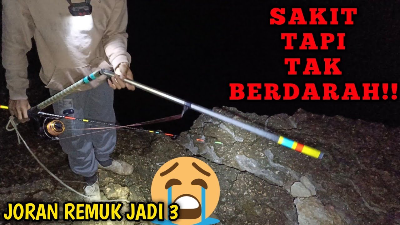 MOMEN TAK TERDUGA‼️ JORAN PATAH JADI 3‼️ UMPAN ANDALAN UNTUK IKAN MONSTER‼️Bolang Ndeso|Rock Fishing