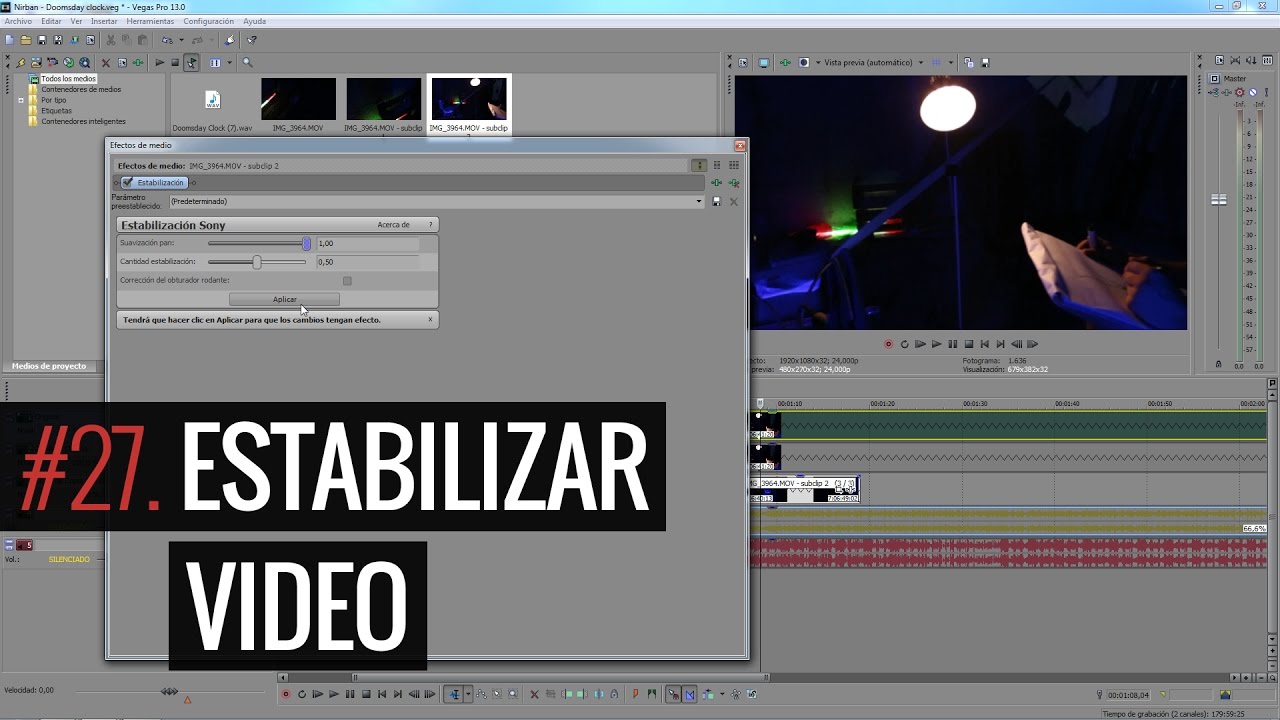 SONY VEGAS PRO 13 #27 Estabilizar video (Tutorial)