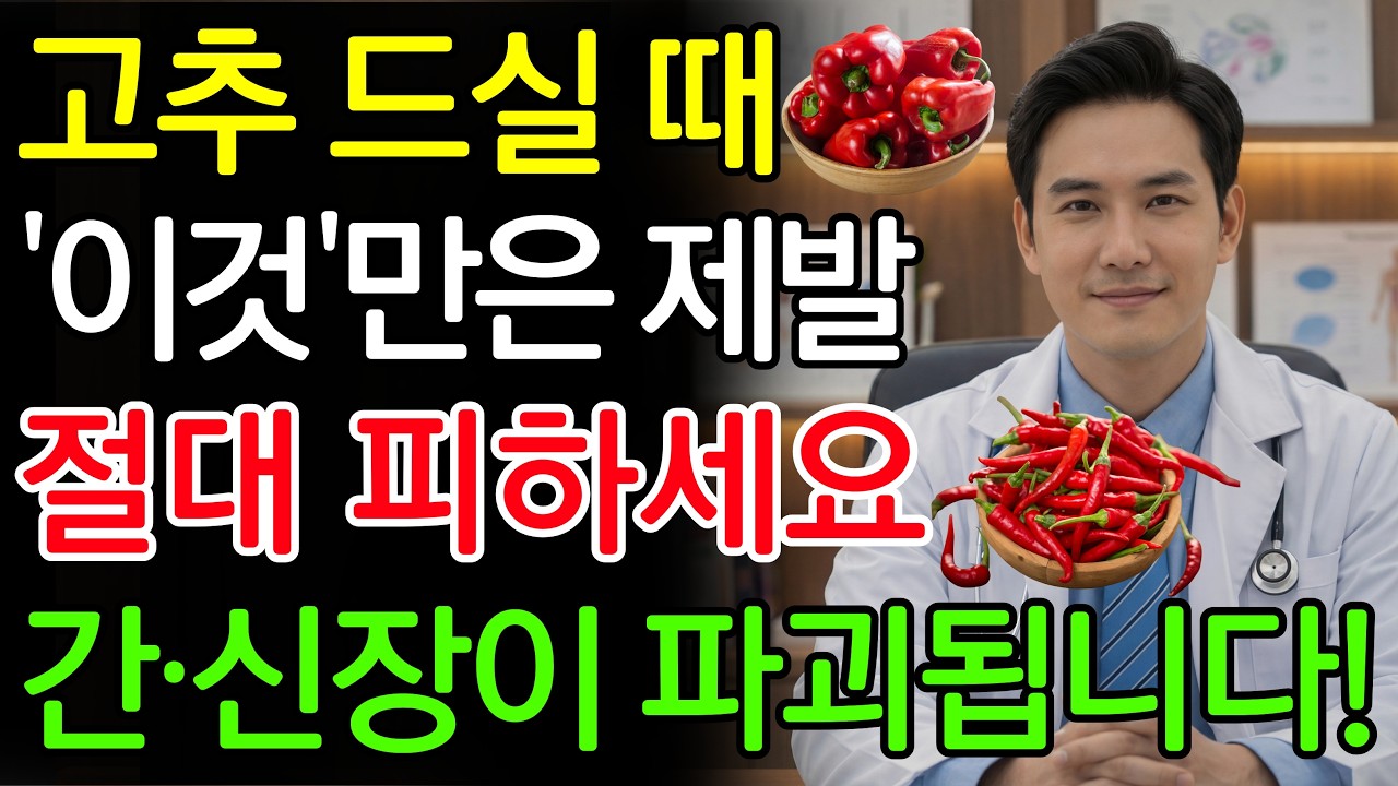 고추, ‘이것’과 같이 먹으면 간암 걸리고 콩팥 녹이는 독이 됩니다! 절대 먹으면 안 되는 최악의 궁합 TOP 3 | 신장에좋은음식 | 신장건강 | 노년의 건강