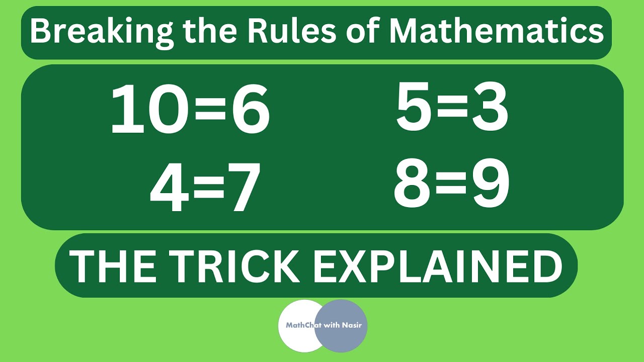 Breaking the Rules of Mathematics. The Trick Explained.