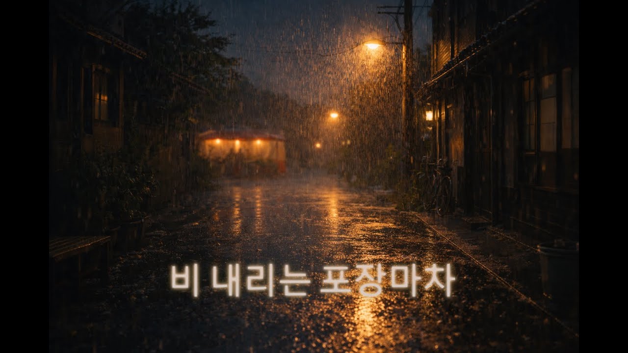 비 내리는 포장마차 – 가사로 편하게 듣는 트로트