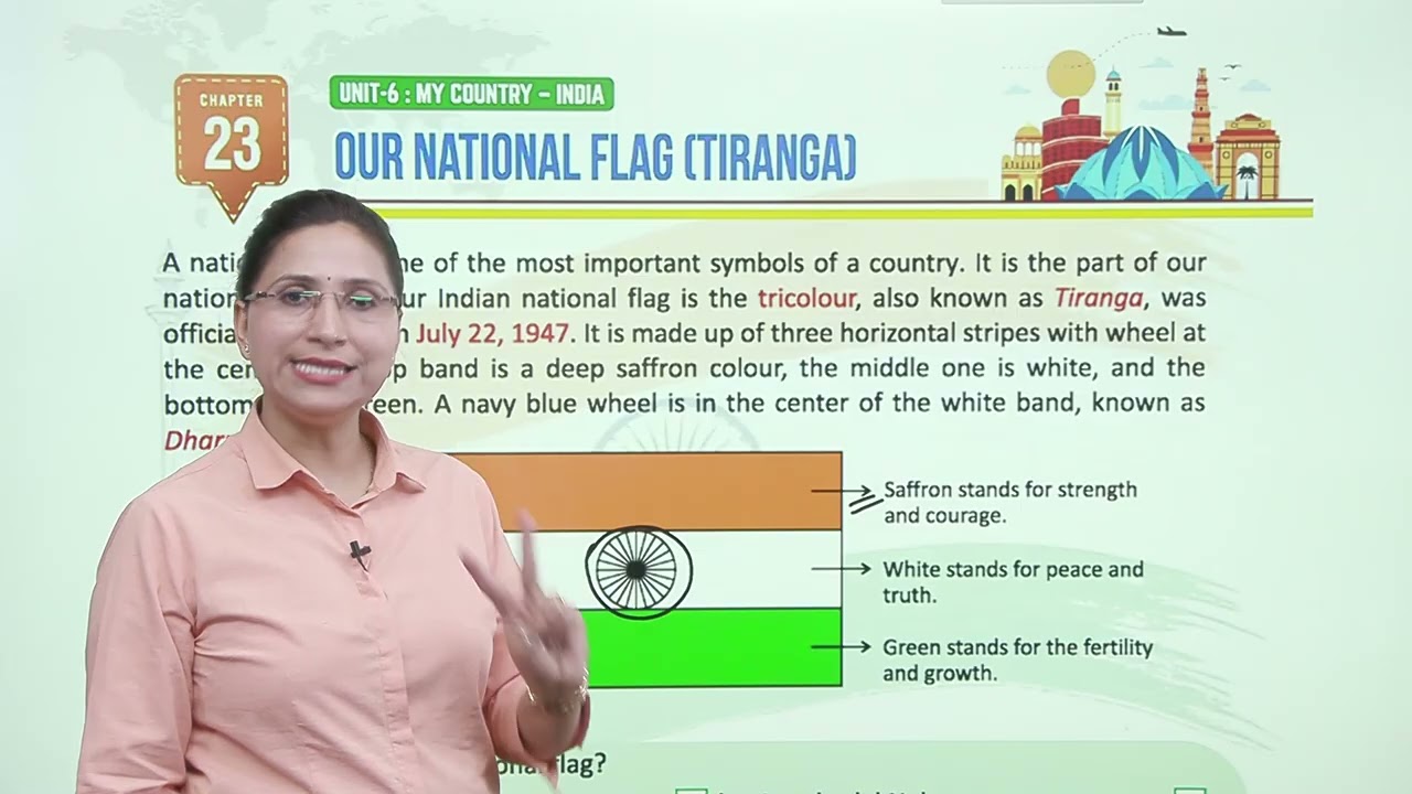 Ch 23 | Our National Flag (Tiranga) | My Gk & Moral Book | Class 02 | Growing Mind | For children