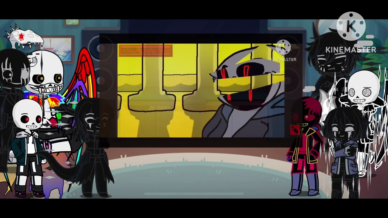 Fragmenttale + 4 sanses react to VHS sans vs LB sans (happy new year)