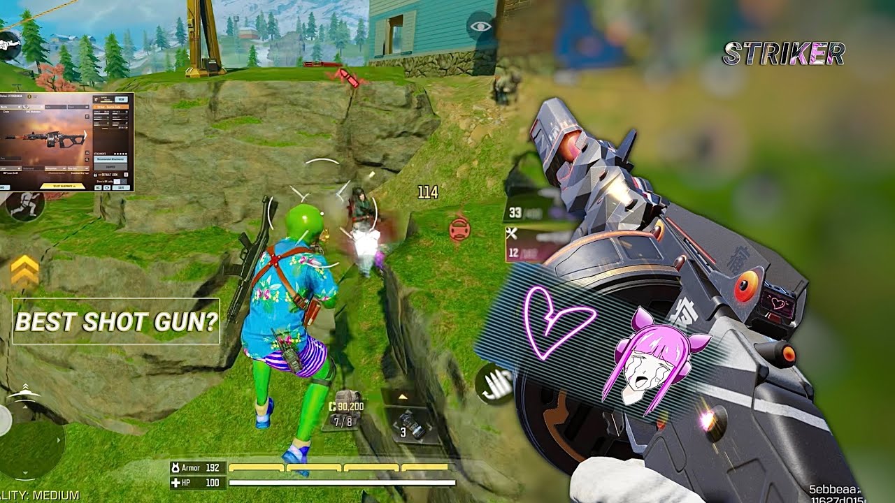 2- SHOT KILL STRIKER GUNSMITH INSANE!! | BEST STRIKER GUNSMITH CODM BR | CODM BR GAMEPLAY 