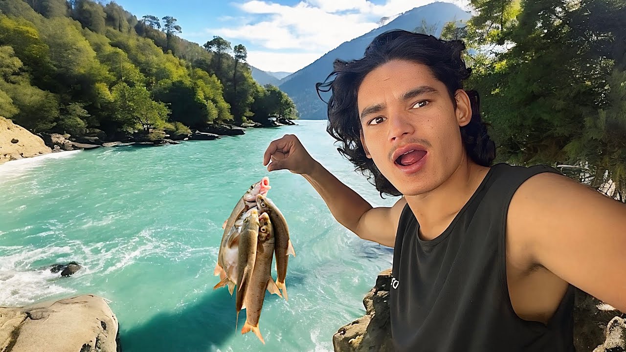 I spent 10 hours in Karnali catching and eating fish 🎣