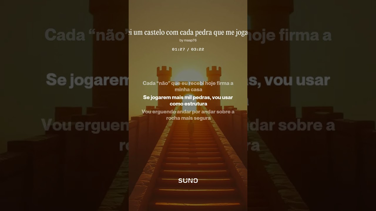 Farei um castelo com cada pedra que me jogarem