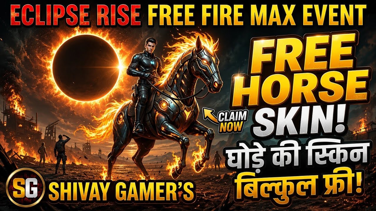 Eclipse Rise Event FREE Horse Skin Claim Now! 🔥 Free Fire MAX || SHIVAY GAMER'S