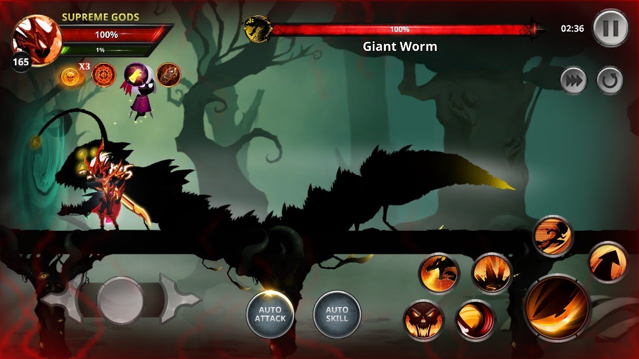 Stickman Legends Giant Worm Boss Insane Gameplay!