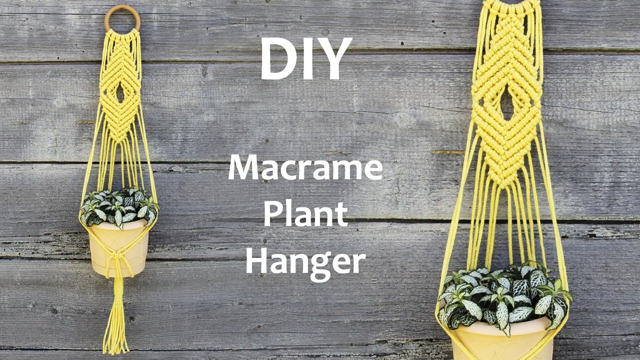 DIY Macrame Plant Hanger Tutorial | Macrame Plant Hanger for Beginners | Макраме Кашпо для Цветов