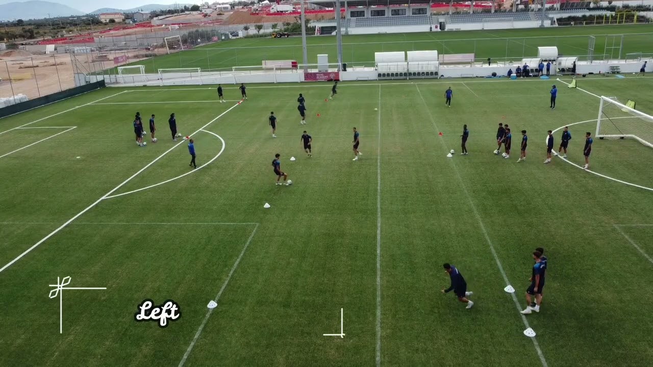 Low intensity football passing drill (Training warm up)