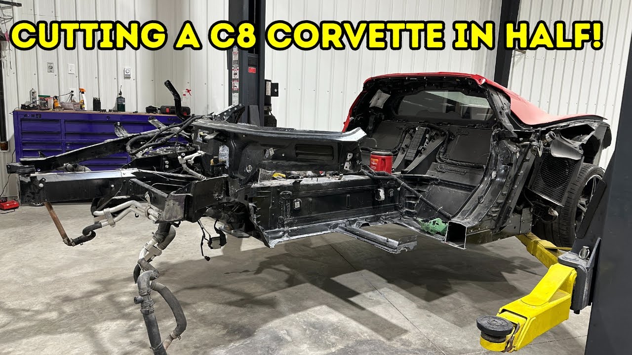 Cutting up a C8 Corvette! REBUILDING A 2020 C8 Z51 CORVETTE PART 7