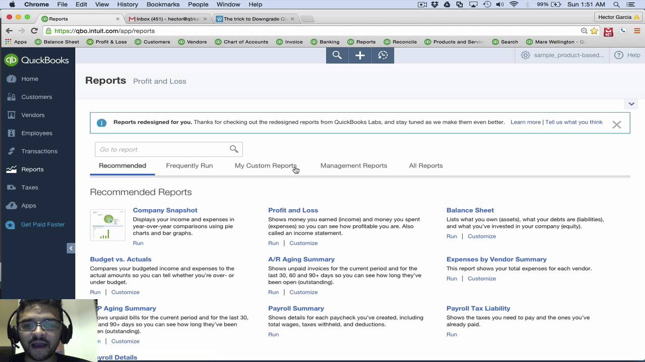QuickBooks Online 2016 Tutorial: Reports