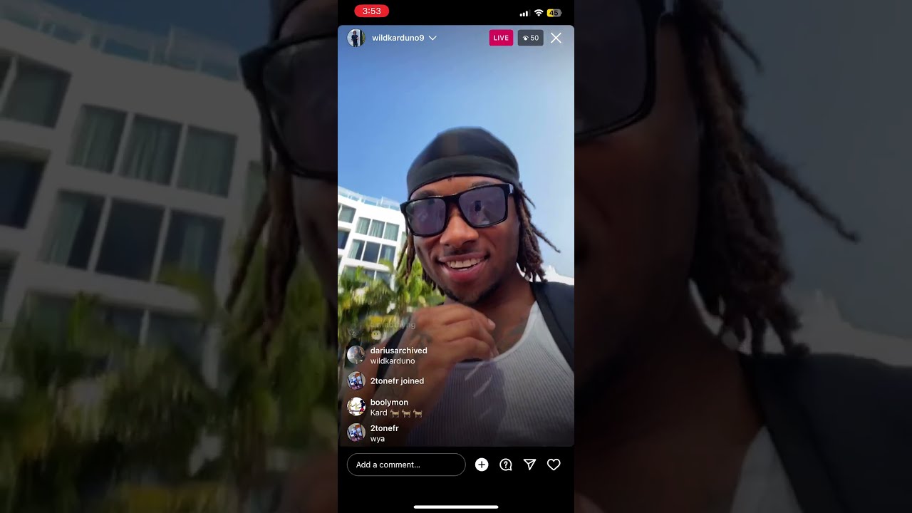 Wildkarduno goes live in miami and end live after getting scared of erotic barber [IG LIVE: 3/17/23]