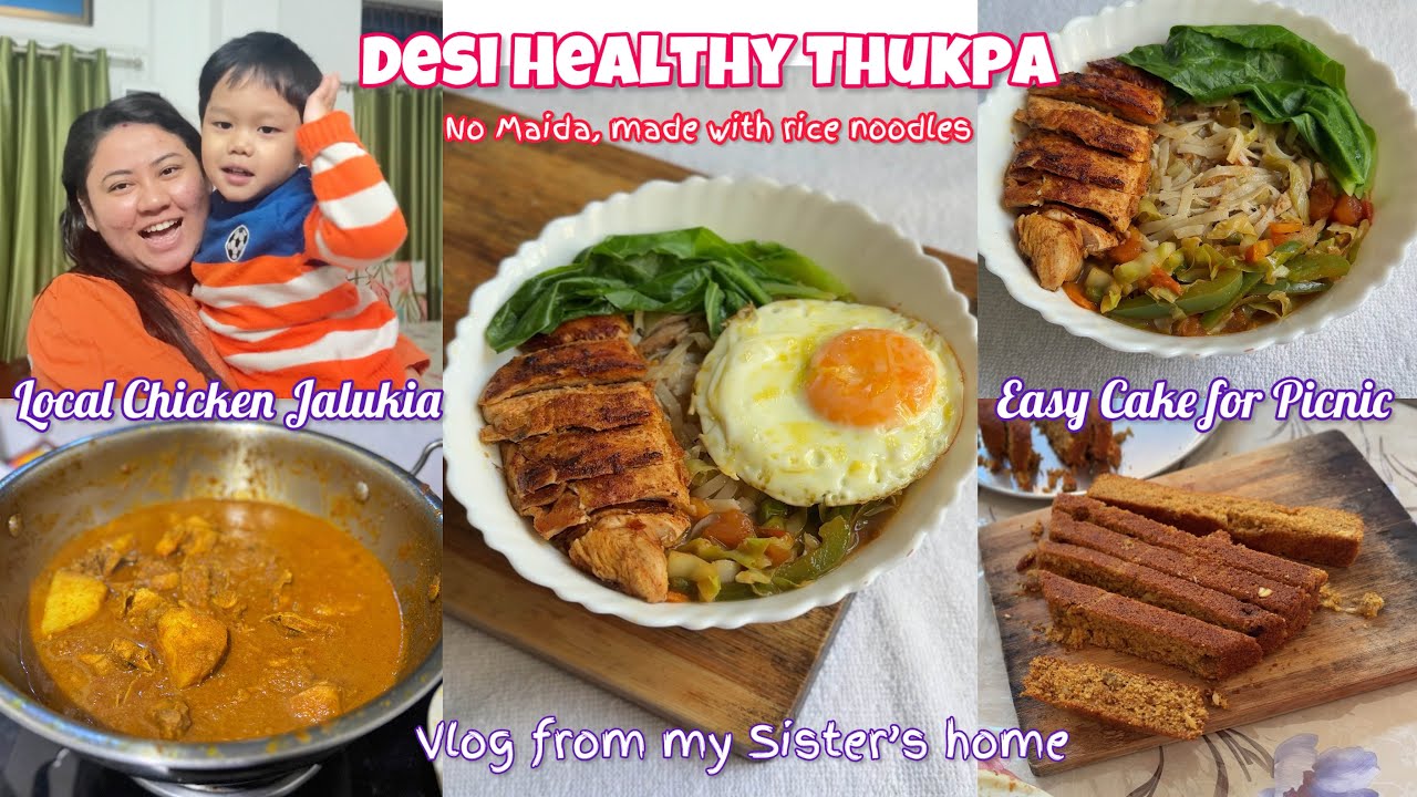 Desi Chicken Thukpa😋Bhontir special Local Chicken Jalukia🍗Winter delicacy,Easy Cake Picnic t niboloi