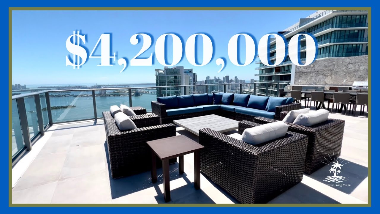 Step INSIDE a $4.2M 2-Story Miami Penthouse with Waterfront Views | Edgewater (Virtual Home Tour)