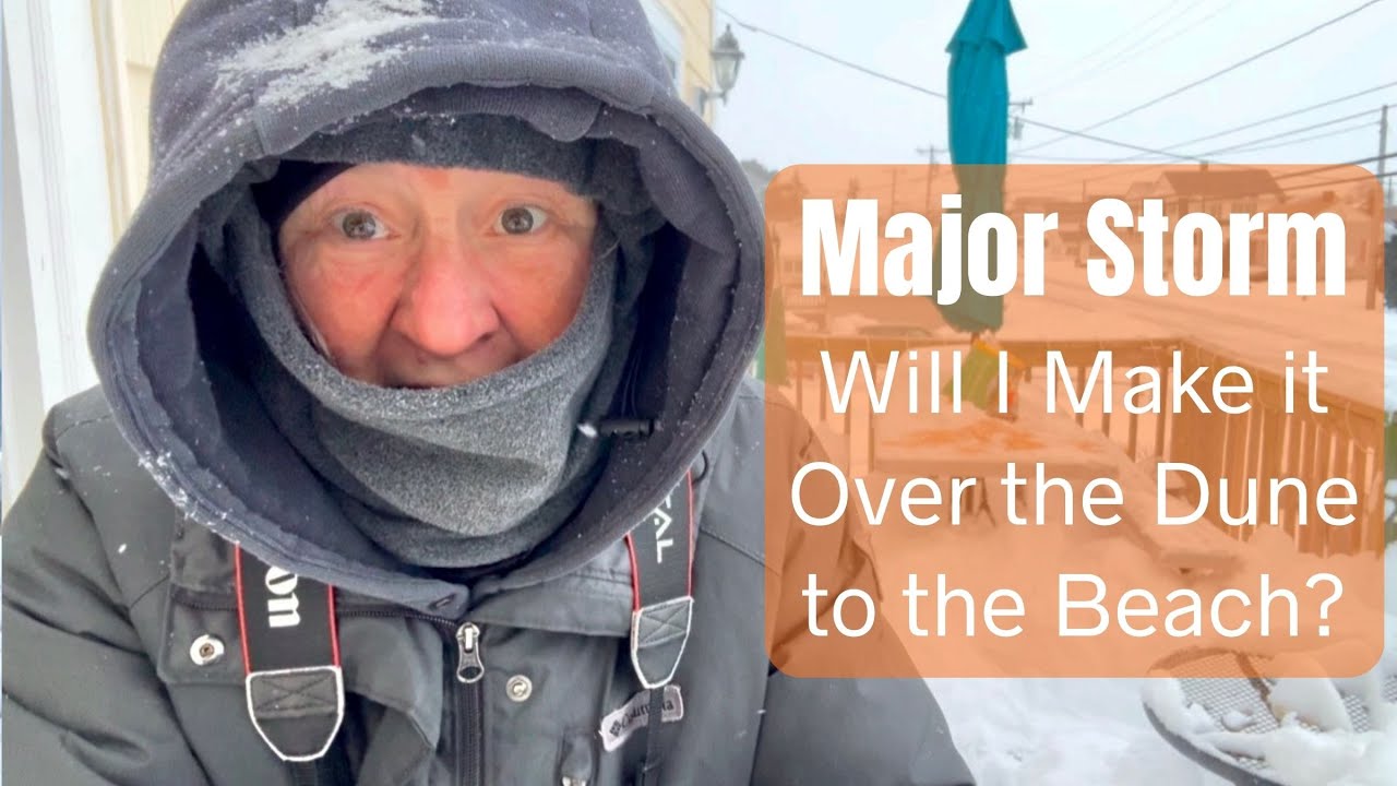 During a Major Winter Snow Storm in New England - What it Takes to Get to the Beach!