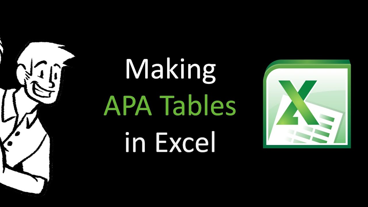 Formatting APA Tables in Excel