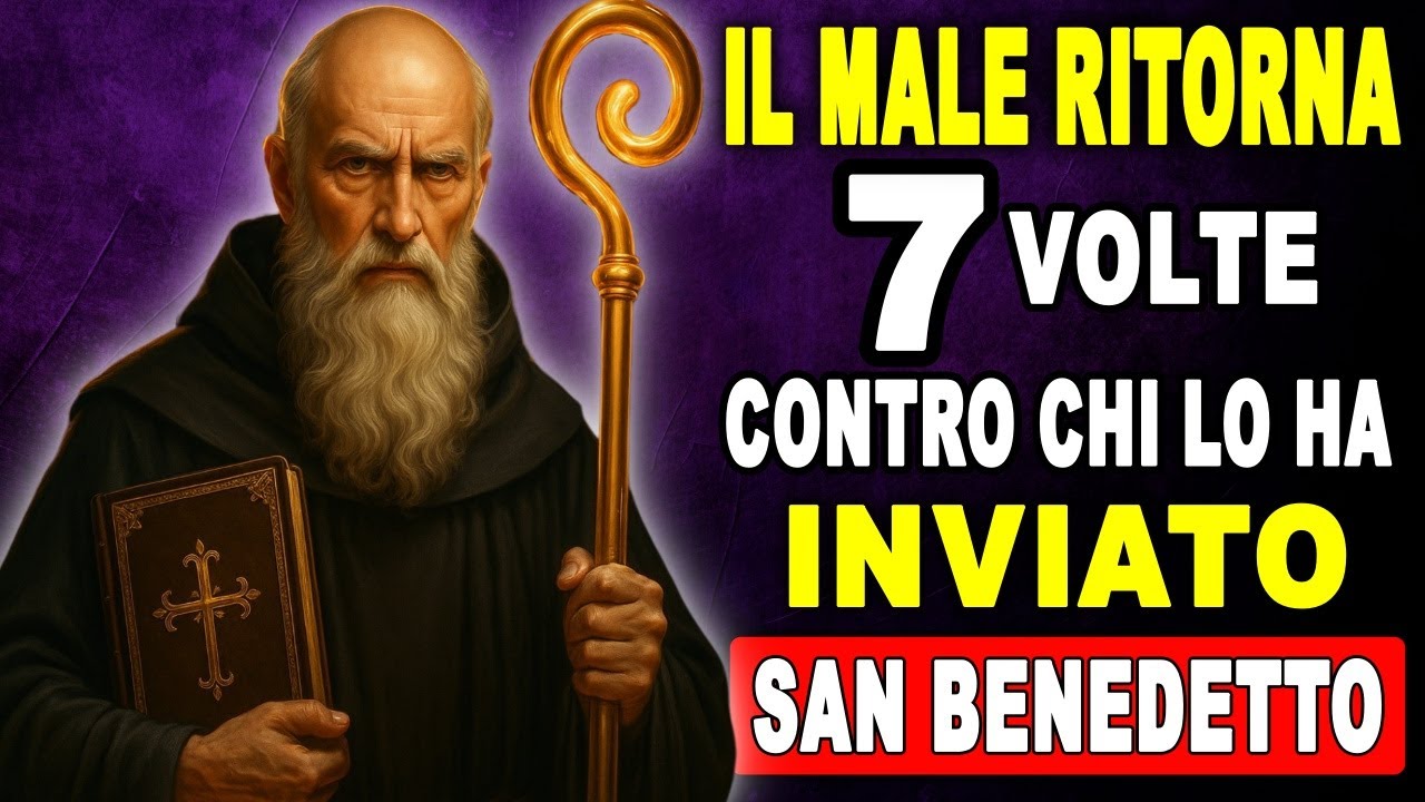 🛑 SAN BENEDETTO – PREGHIERA POTENTE PERCHÉ OGNI MALE TORNI SETTE VOLTE CONTRO IL NEMICO