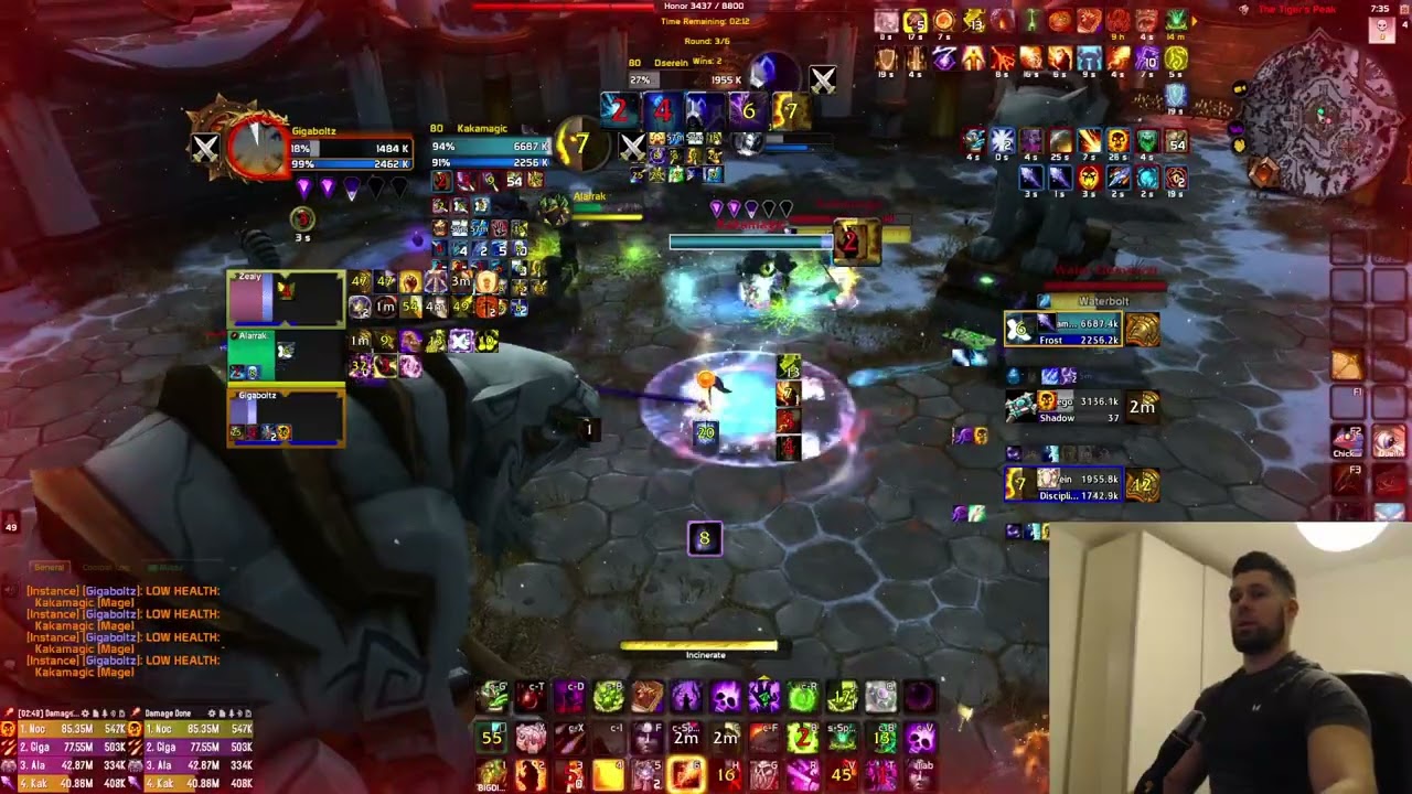 Solo Shuffle 2161cr - Destruction Warlock vs WW Monk, Frost Mage + Shadow Priest - The War Within
