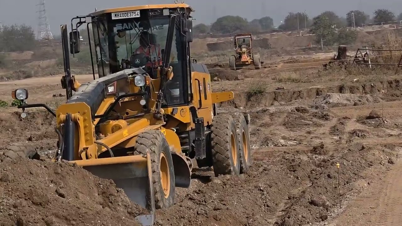 Sany Greder STG170c Cuting  Hondai Axaveter Dumper Loading 