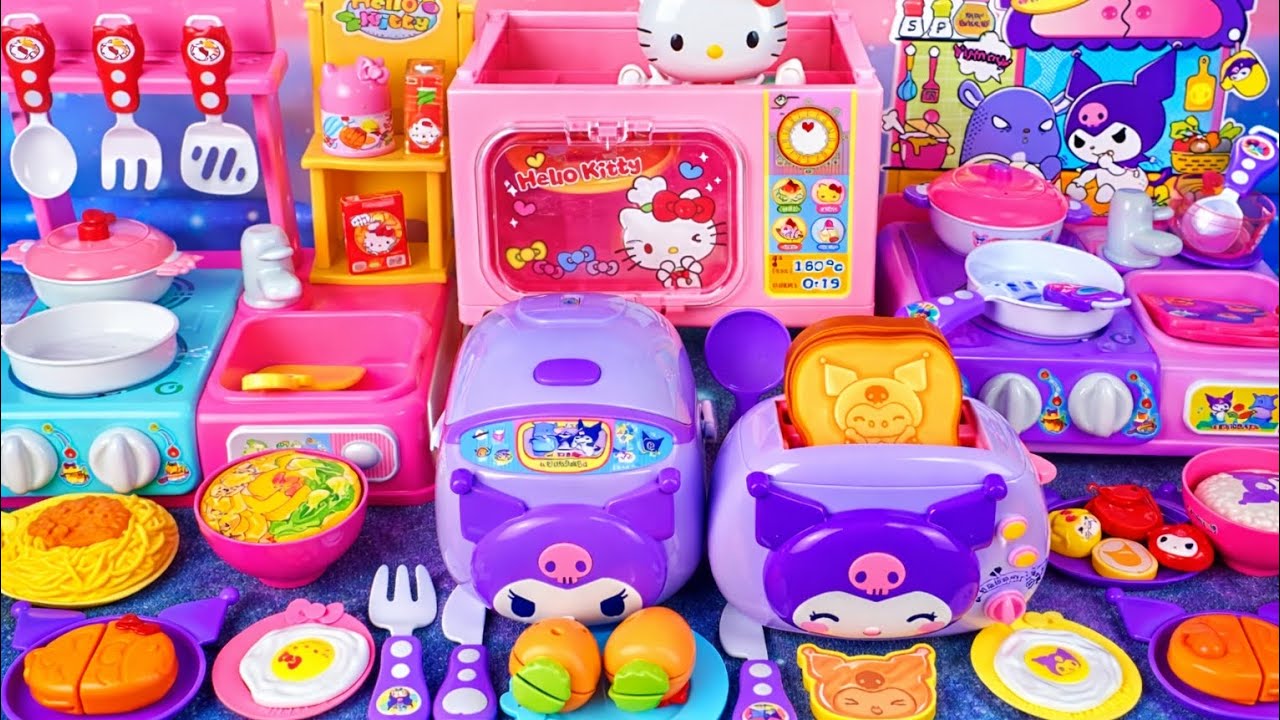10 Minutes Satisufyning Witch Unboxing Hello kitty kitchen & Yoast Maker Play......