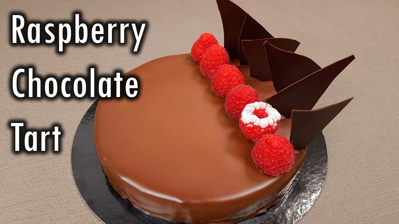 How to make Raspberry Chocolate Tart (no-bake)