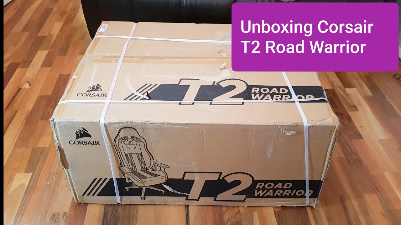 Unboxing NEW Corsair T2 Road Warrior Gaming Chair Black / Yellow  + Assembly
