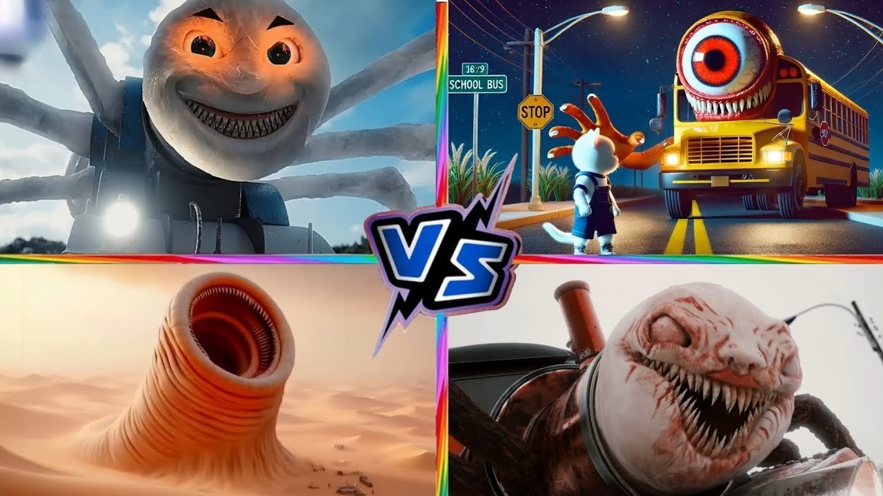 Cursed Thomas Vs School Bus Vs Erosion Worm Vs Choo choo Charles | Pepe Viral Music | Tiles Hop!