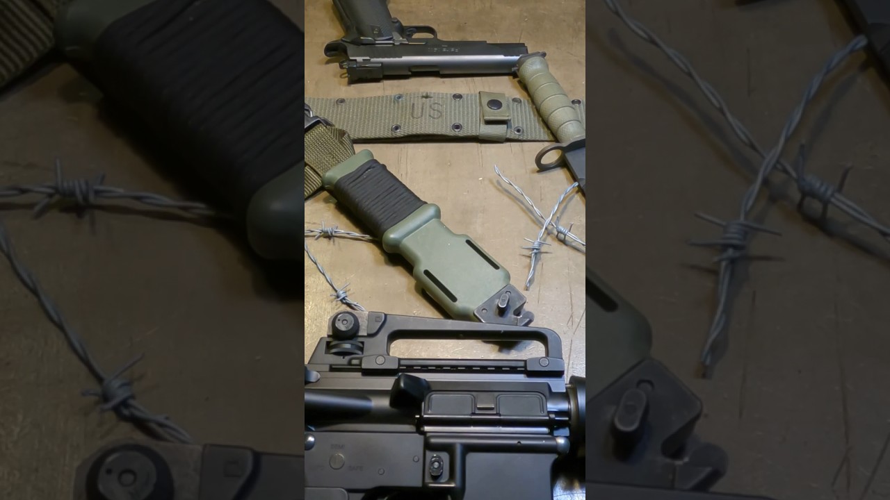 M16/M4-M9 Bayonet and battlefield wire cutter#ar15 #2ndamendment