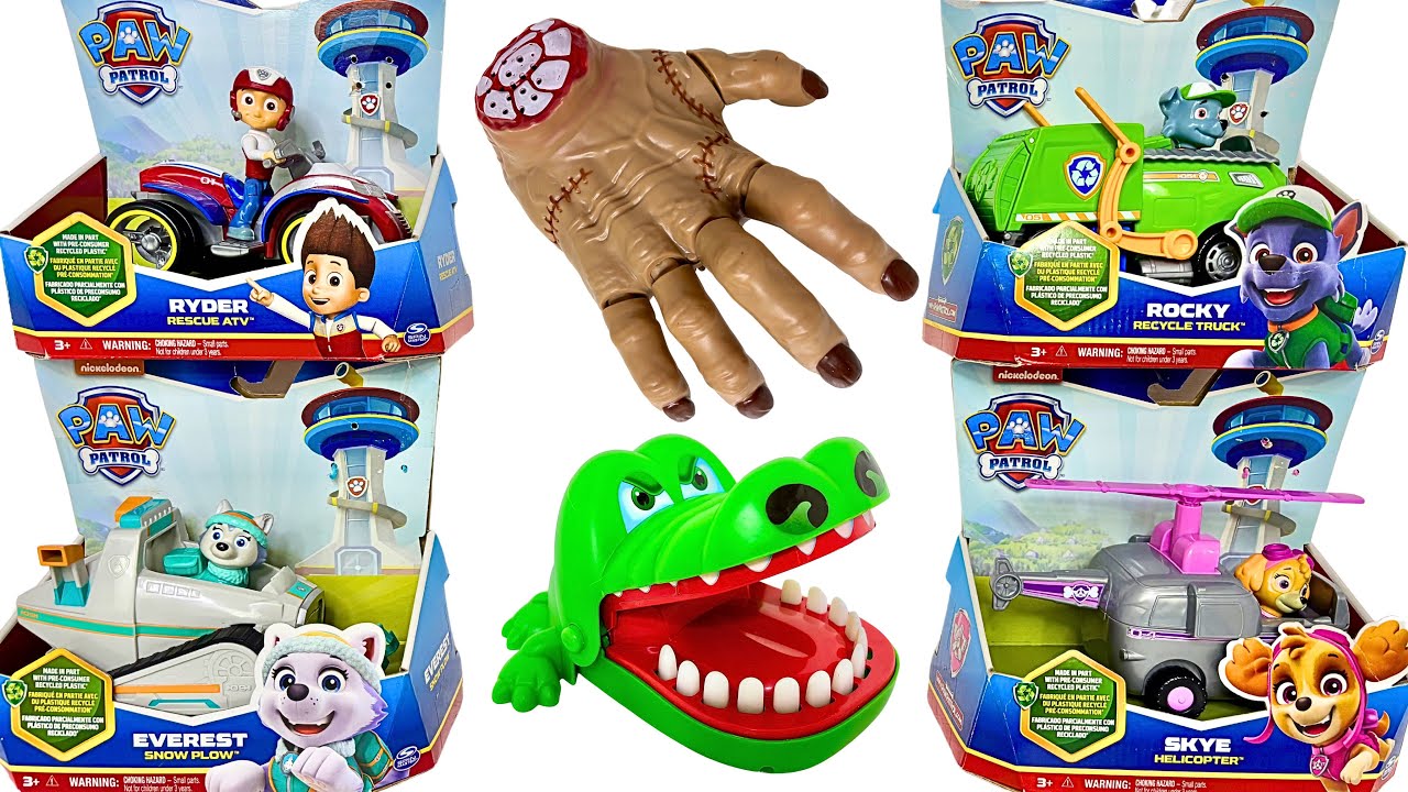 9 Minutes Satisfying with Unboxing Paw Patrol Rescue Wheels & Crocodile, RC Hand PlaySet Toy ASMR