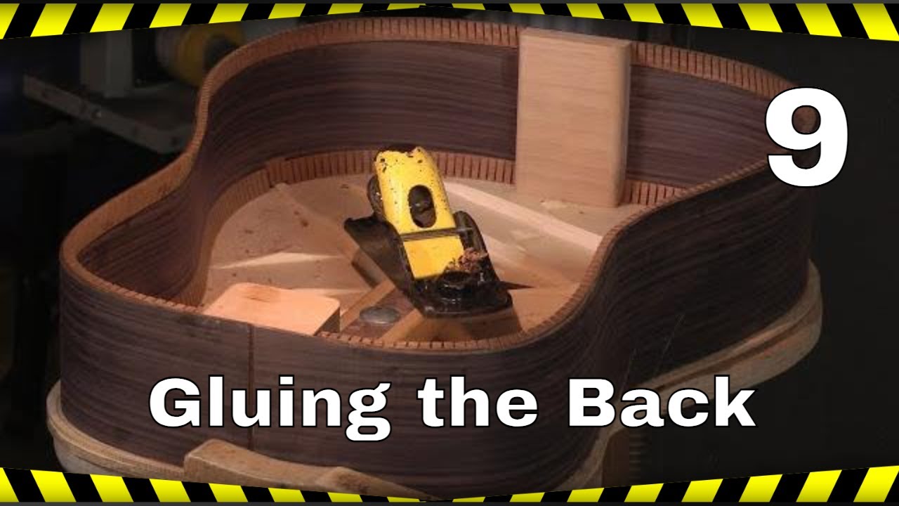 Making an Acoustic Guitar - Gluing the Back - Closing the Box Ceremony...