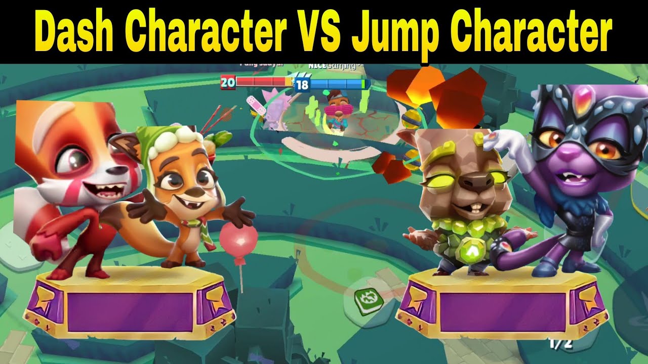 Dash Character VS Jump Character | Zooba