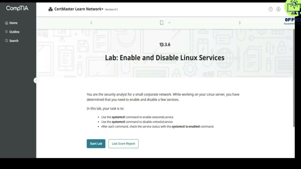 Network+ 10.3.6 Lab Enable and Disable Linux Services TestOut
