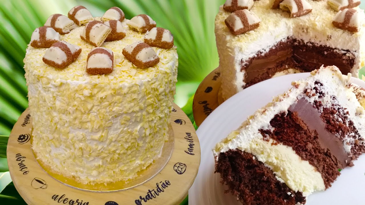 Esse bolo é sucesso nas redes sociais! E, o sabor dele justifica esse sucesso! Bolo Kinder!