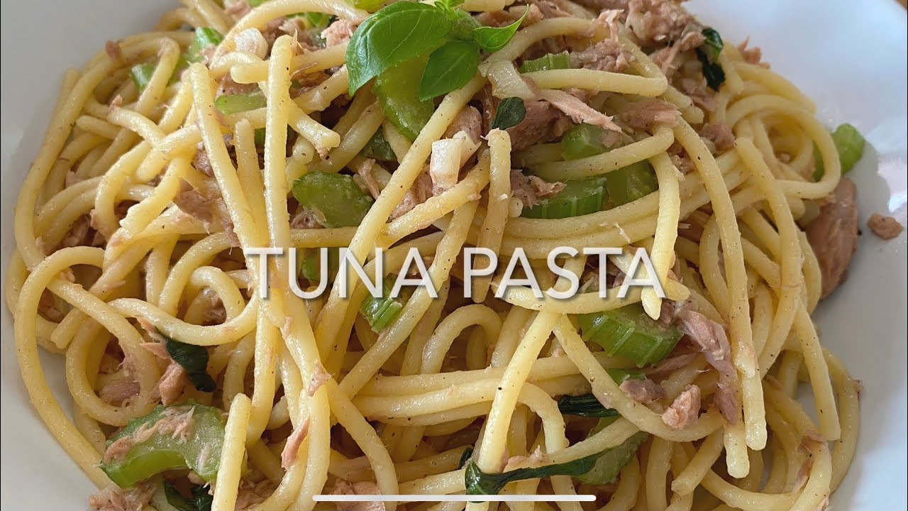 TUNA PASTA | Quick & Easy Tuna Pasta with Sweet Basil & Celery