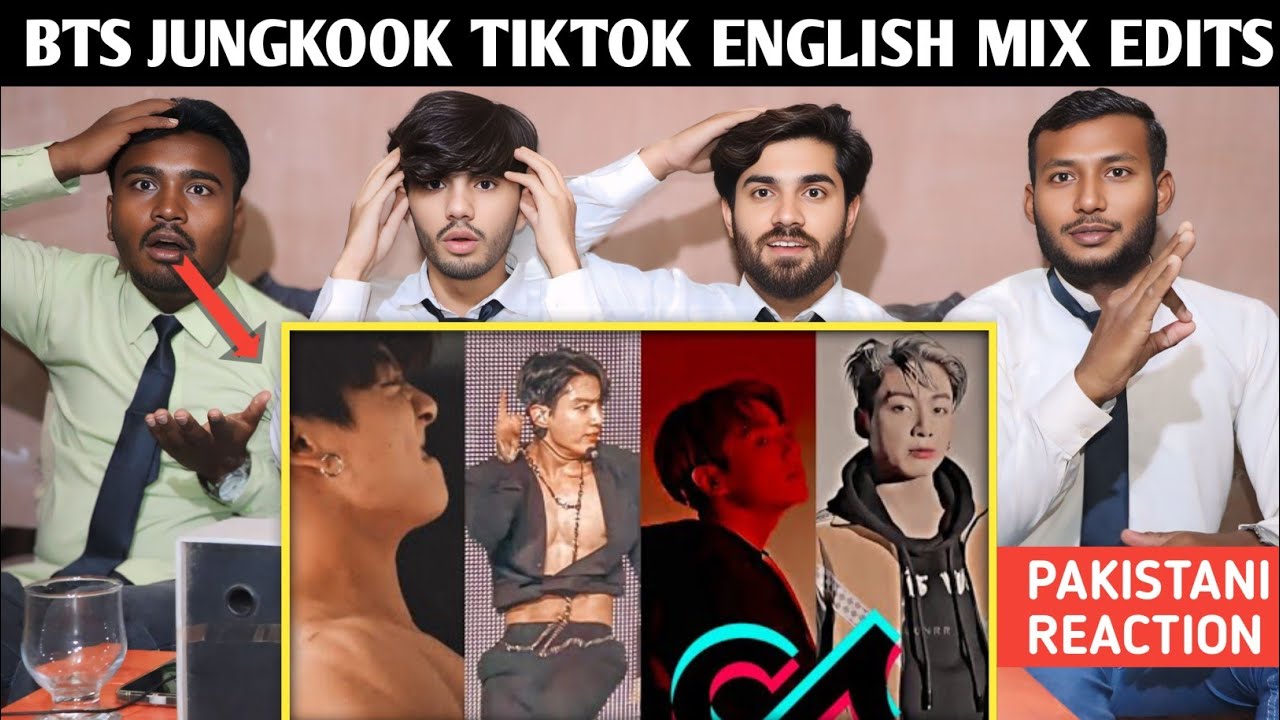 BTS Jungkook Tiktok English Mix Edits - Pakistani Reaction - Usman Rajpoot