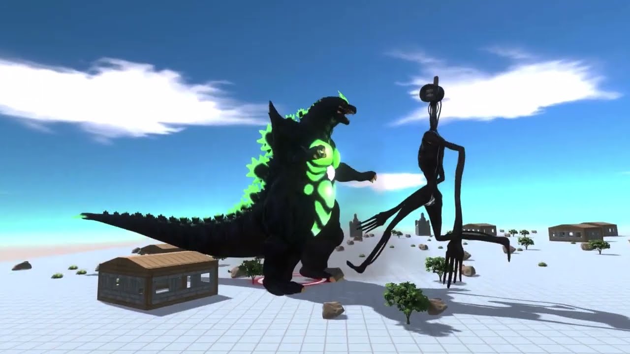 Godzilla vs Siren Head  Who Will Win ARBS Monster Battle